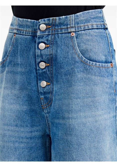 Blue button-up straight jeans Mm6 maison margiela - women MM6 MAISON MARGIELA | S52LA0235M30018965